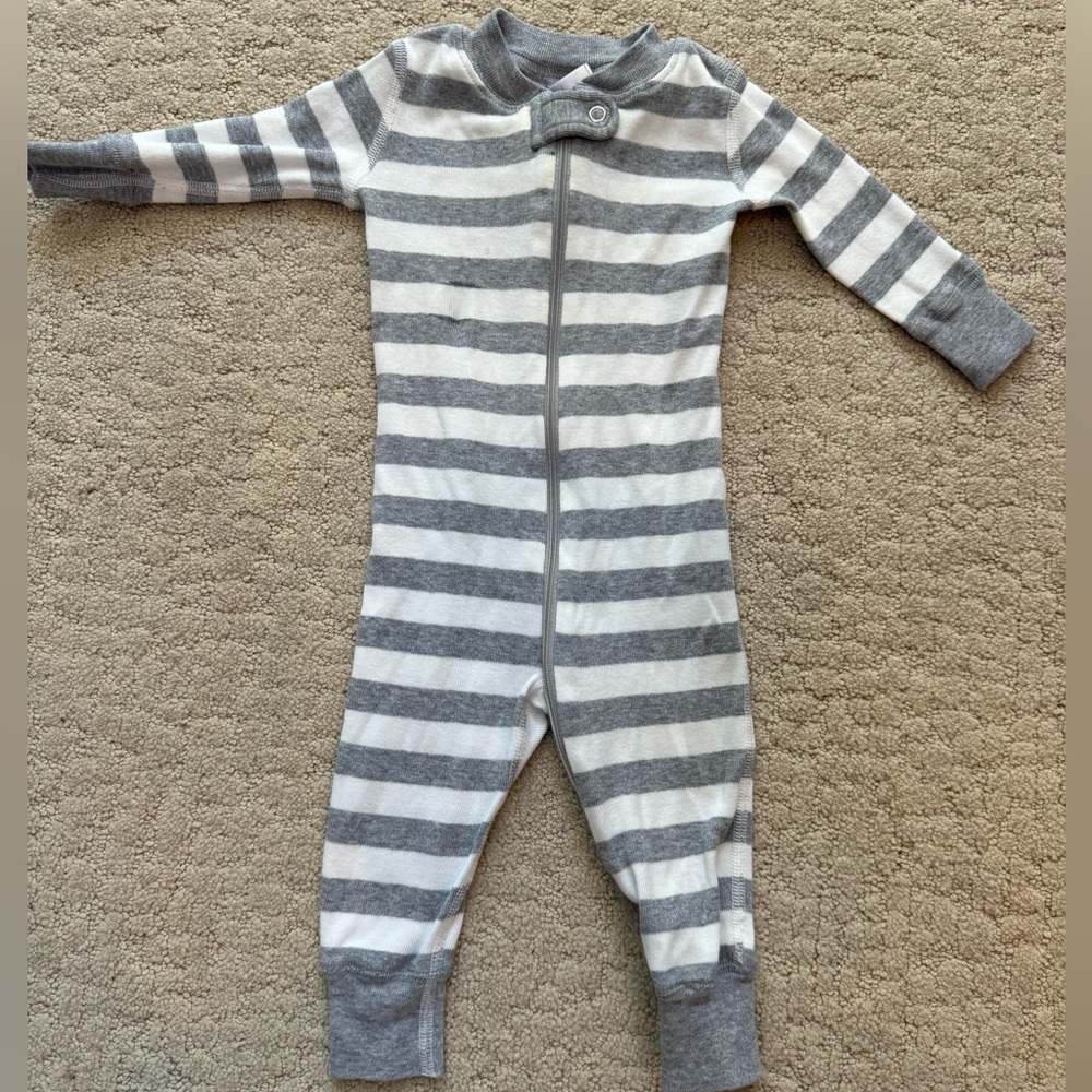 Hanna Andersson striped zip up, sz 3-6 mo